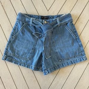 Banana Republic Factory Denim Tie Waist Utility Shorts